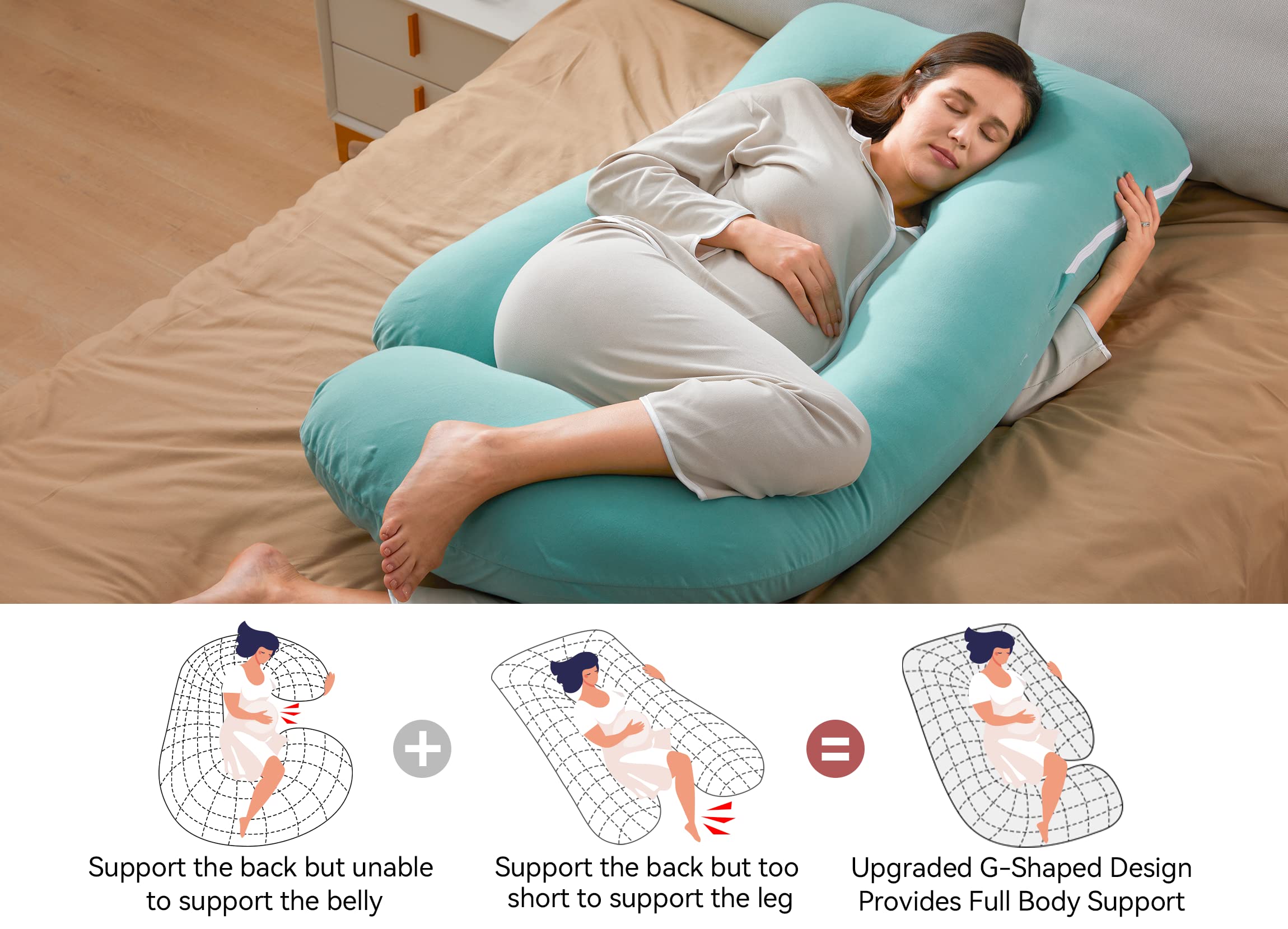 Momcozy machine-washable cover for effortless cleanup after nightly use.