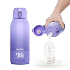 Momcozy portable milk warmer for travel, compact and easy to carry during outings