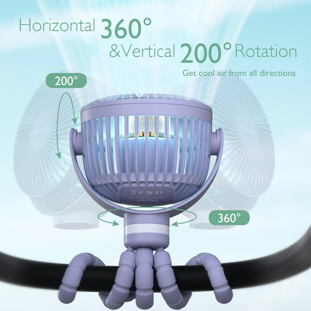 Momcozy fan clips onto strollers, cribs, or car seats for convenience.