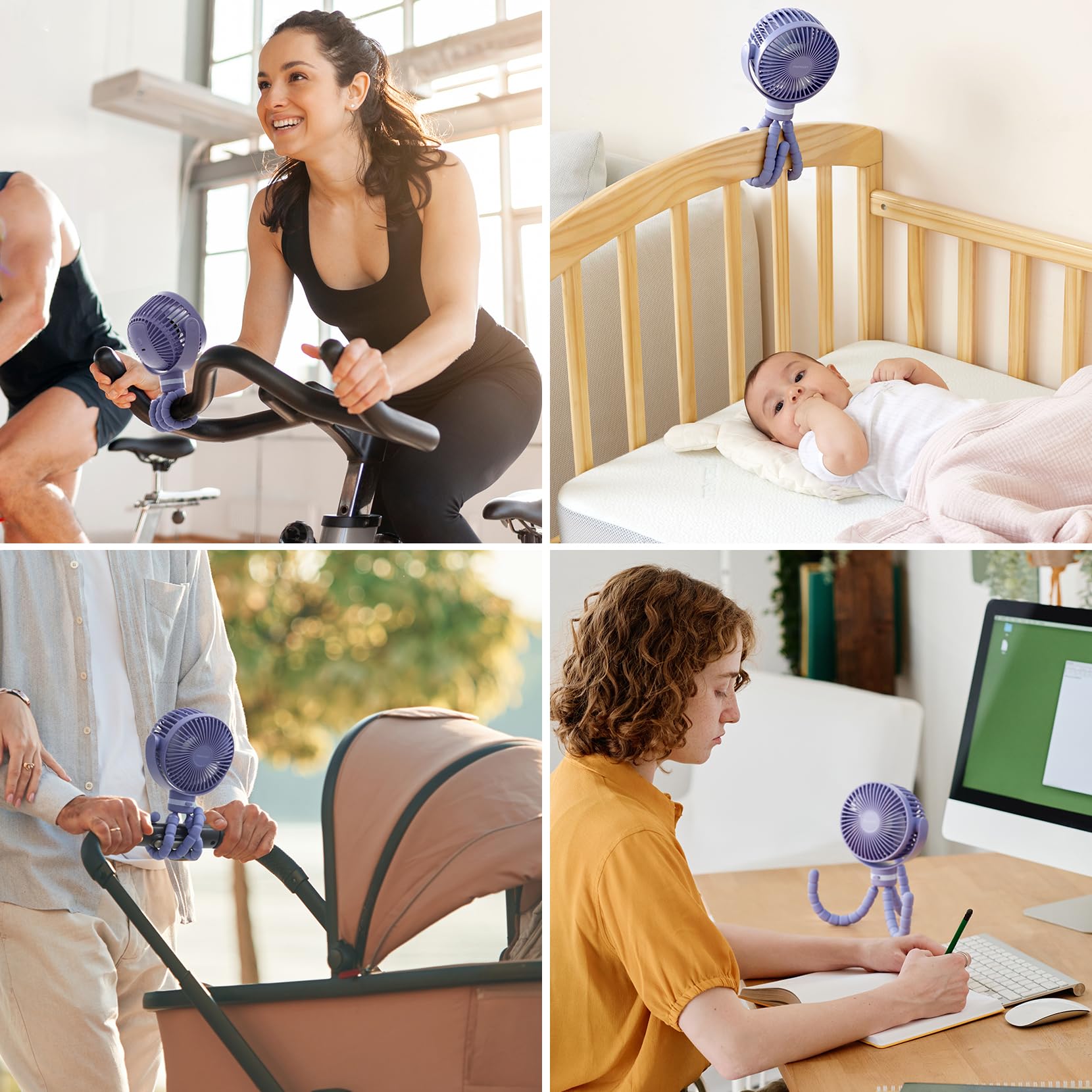 Momcozy portable fan ideal for travel, bedroom, and on-the-go cooling.