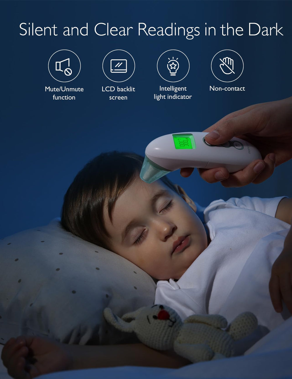Momcozy portable thermometer with battery-pack ready for on-the-go use.