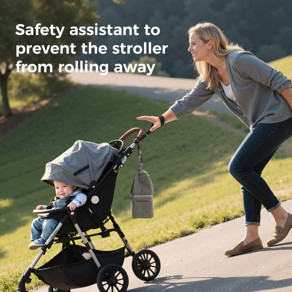 Momcozy pram hook lets you hang bags and gear
