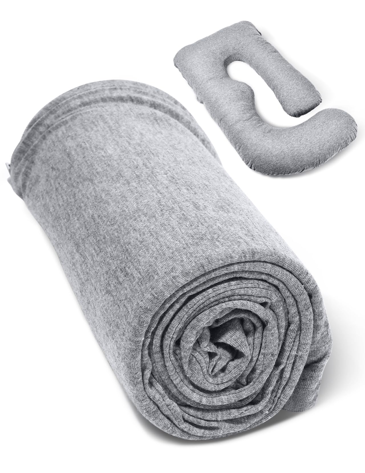 Momcozy u-shape 57inch pillow cover fits most maternity pillows with snug comfort.