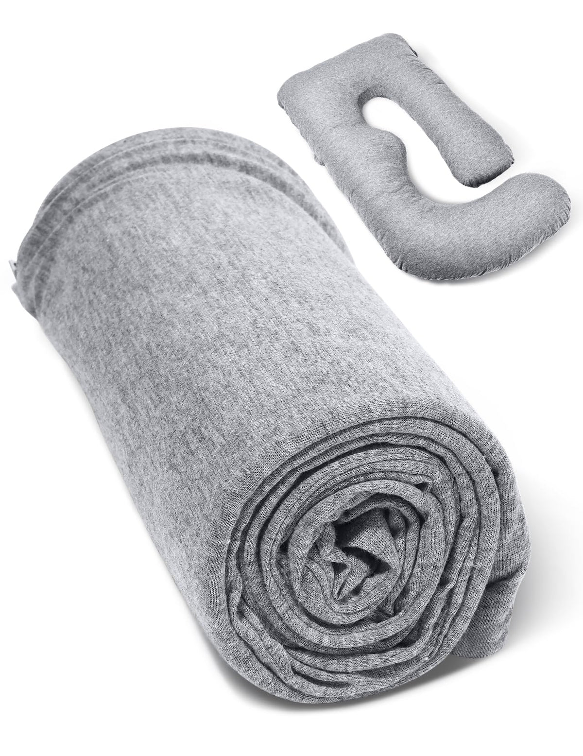 Momcozy u-shape 57inch pillow cover fits most maternity pillows with snug comfort.