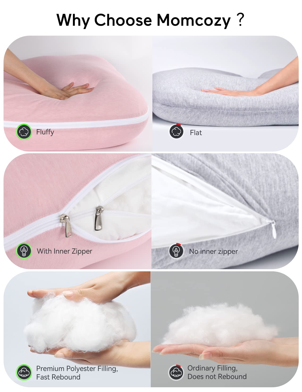Momcozy pillow doubles for reading, nursing, or watching TV.