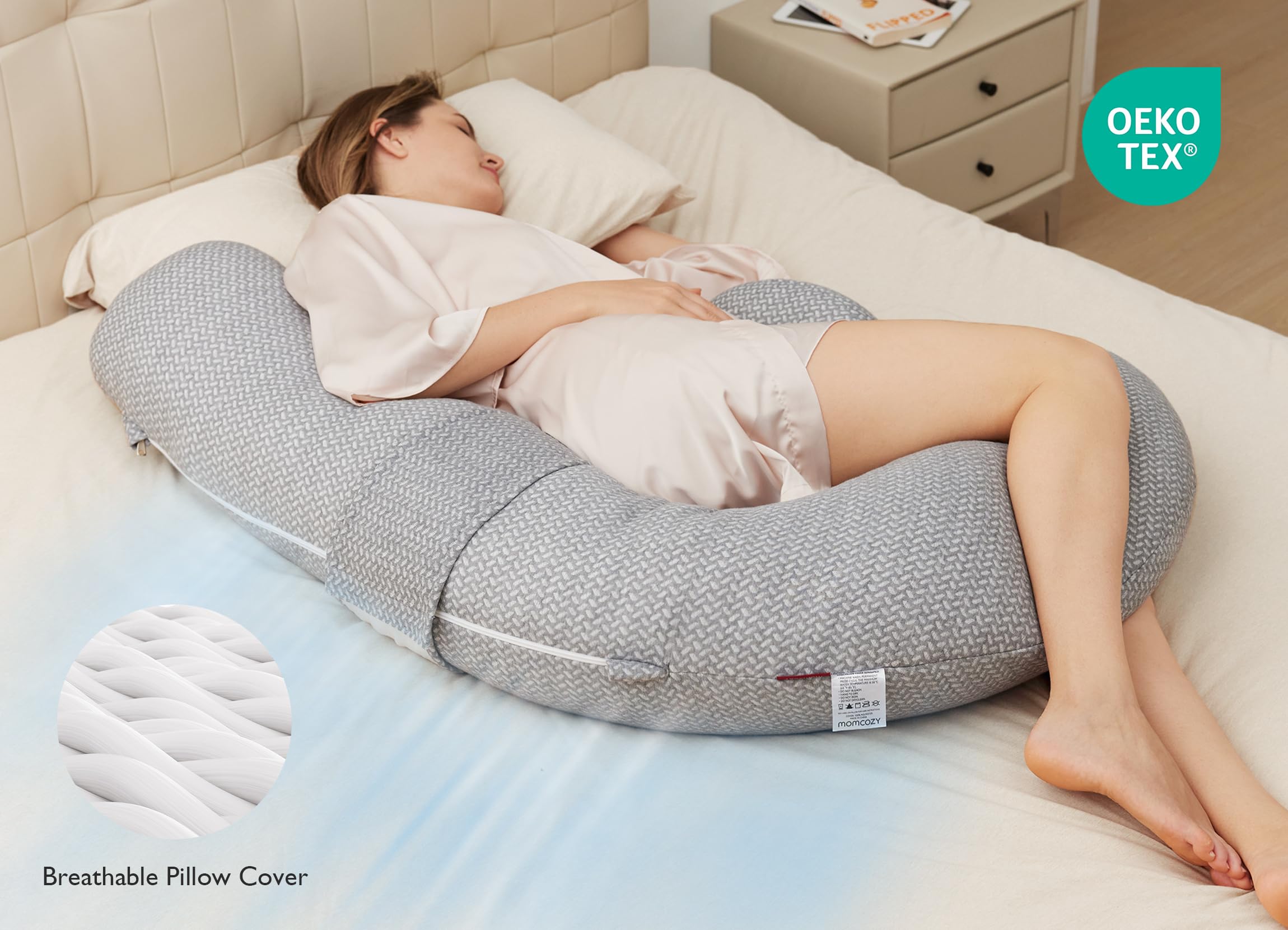 Reading or watching TV is easier with extra support from Momcozy