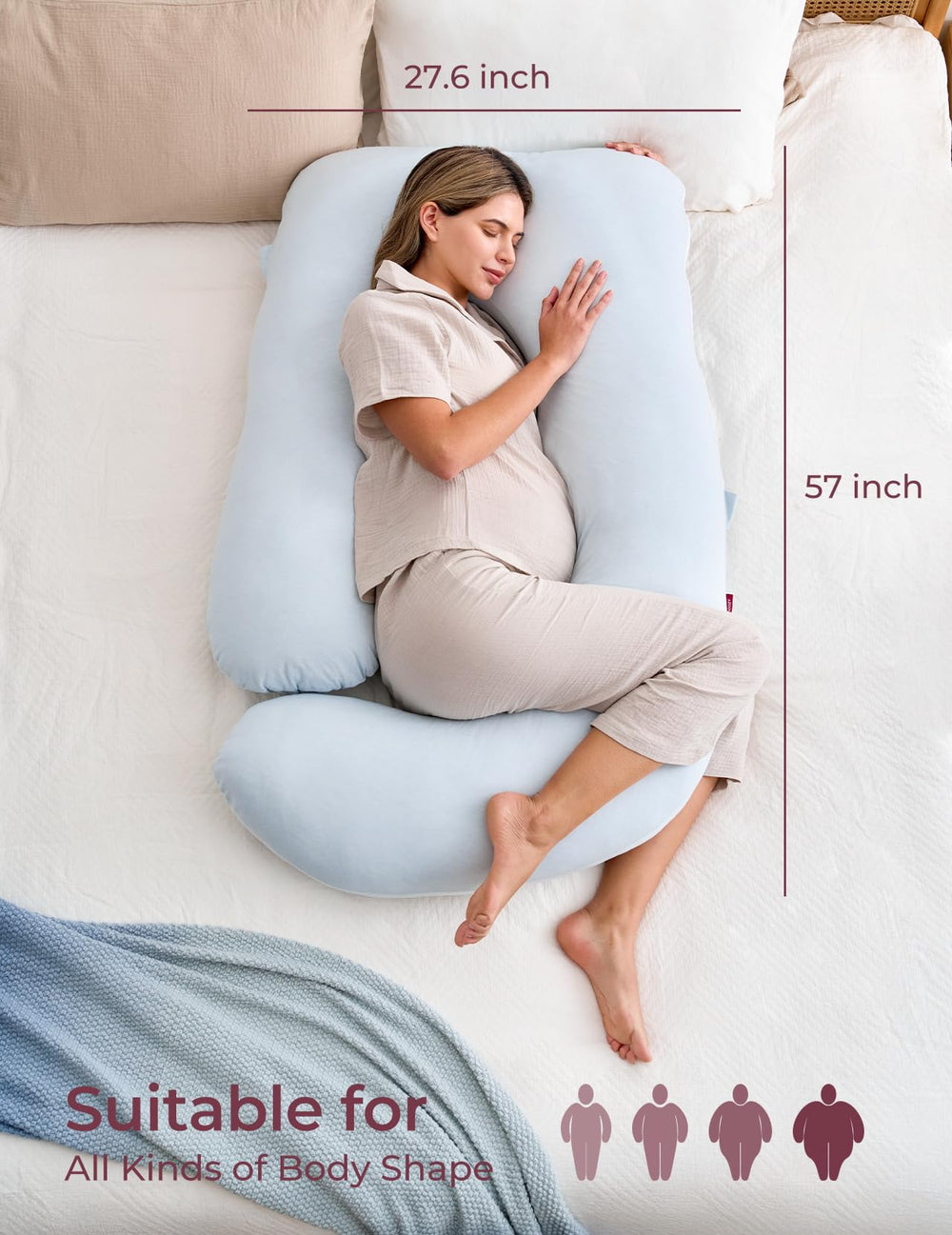 Momcozy silk-cotton fill maintains shape through nightly use.