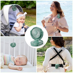 Momcozy rechargeable fan with 2000mAh battery for long-lasting breeze