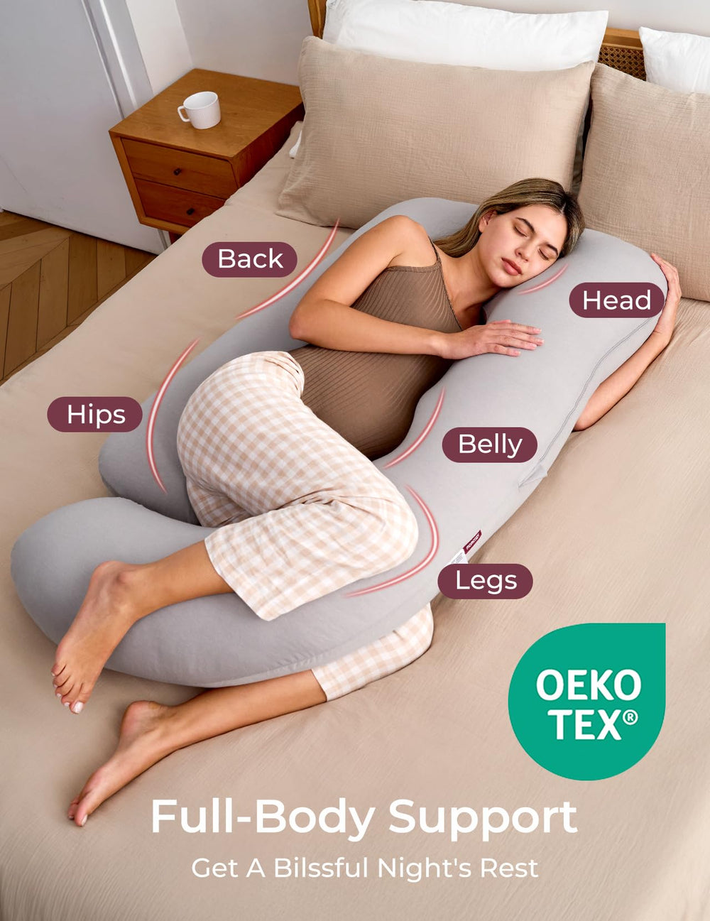 Momcozy removable jersey cover enhances breathable comfort and easy cleaning.
