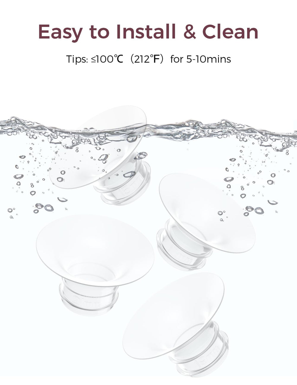 Momcozy replacement accessories 4-pack ships compactly for convenient storage.