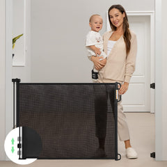Momcozy retractable gate 71in wide, 41in high for spacious doorways