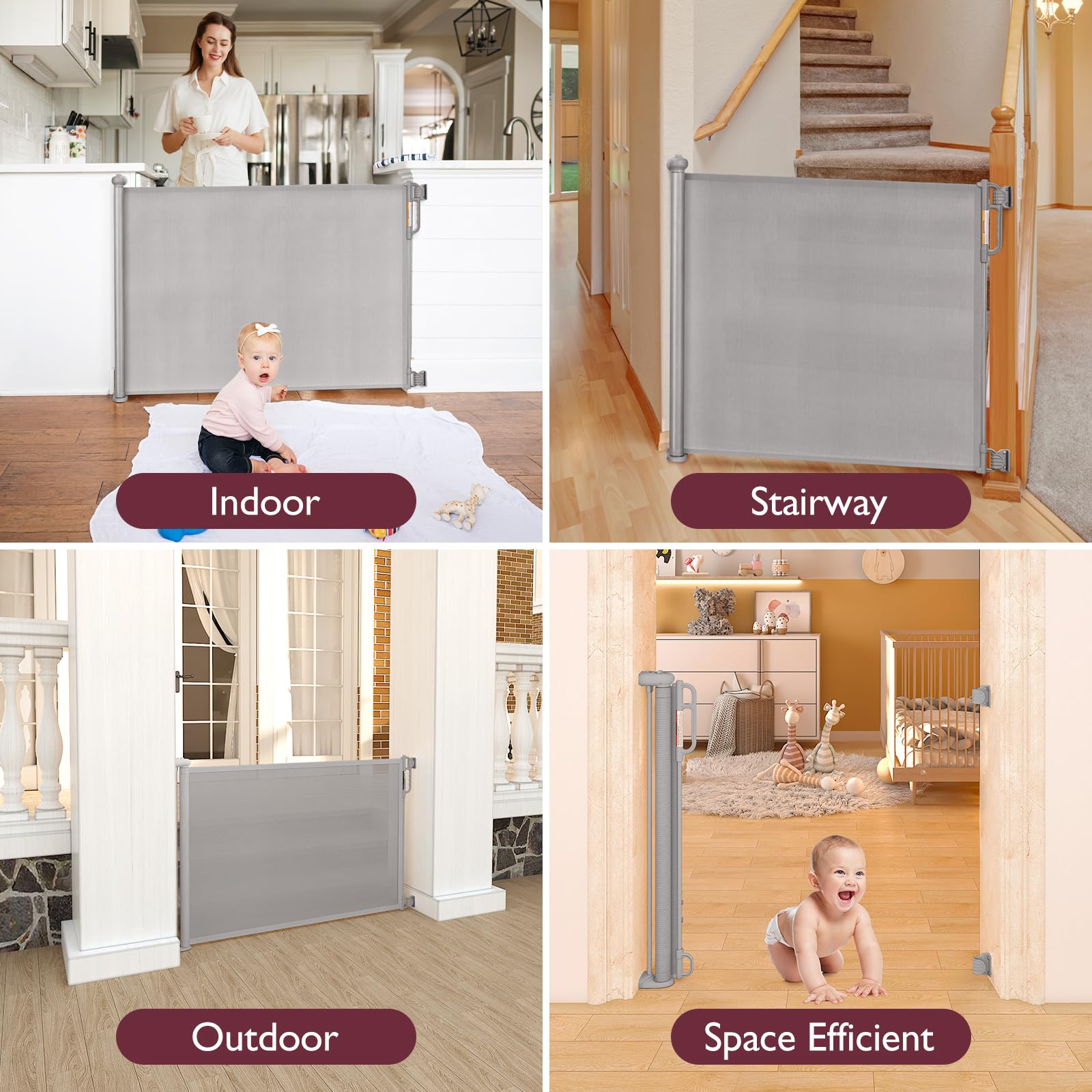 Momcozy retractable-gate-breathable-mesh offers visibility and airflow while containing.