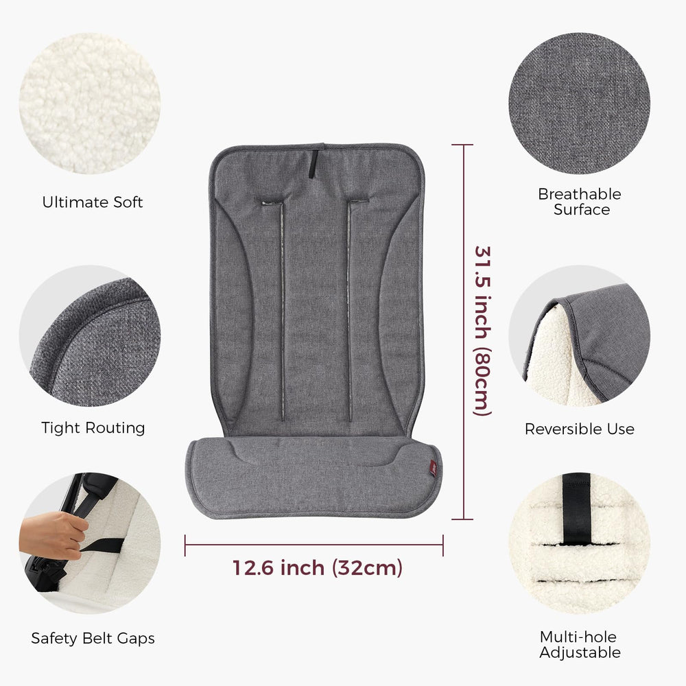 Momcozy reversible stroller cushion all‑seasons side stays breathable for daily use.