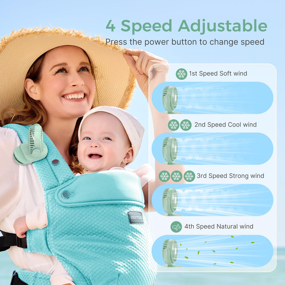 Momcozy rotate clip hinge enabling versatile wind direction on the go