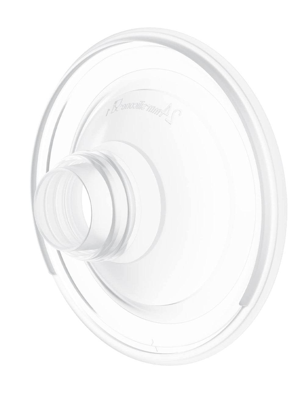Close-up of 24mm Momcozy flange showing safety-focused BPA-free silicone material