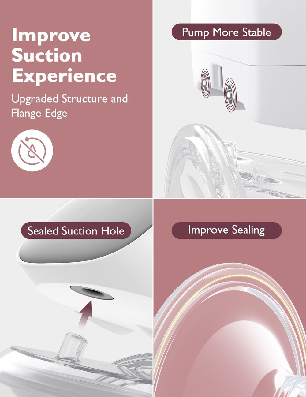 24mm flange on Momcozy S9 Pro supports comfortable milk collection.