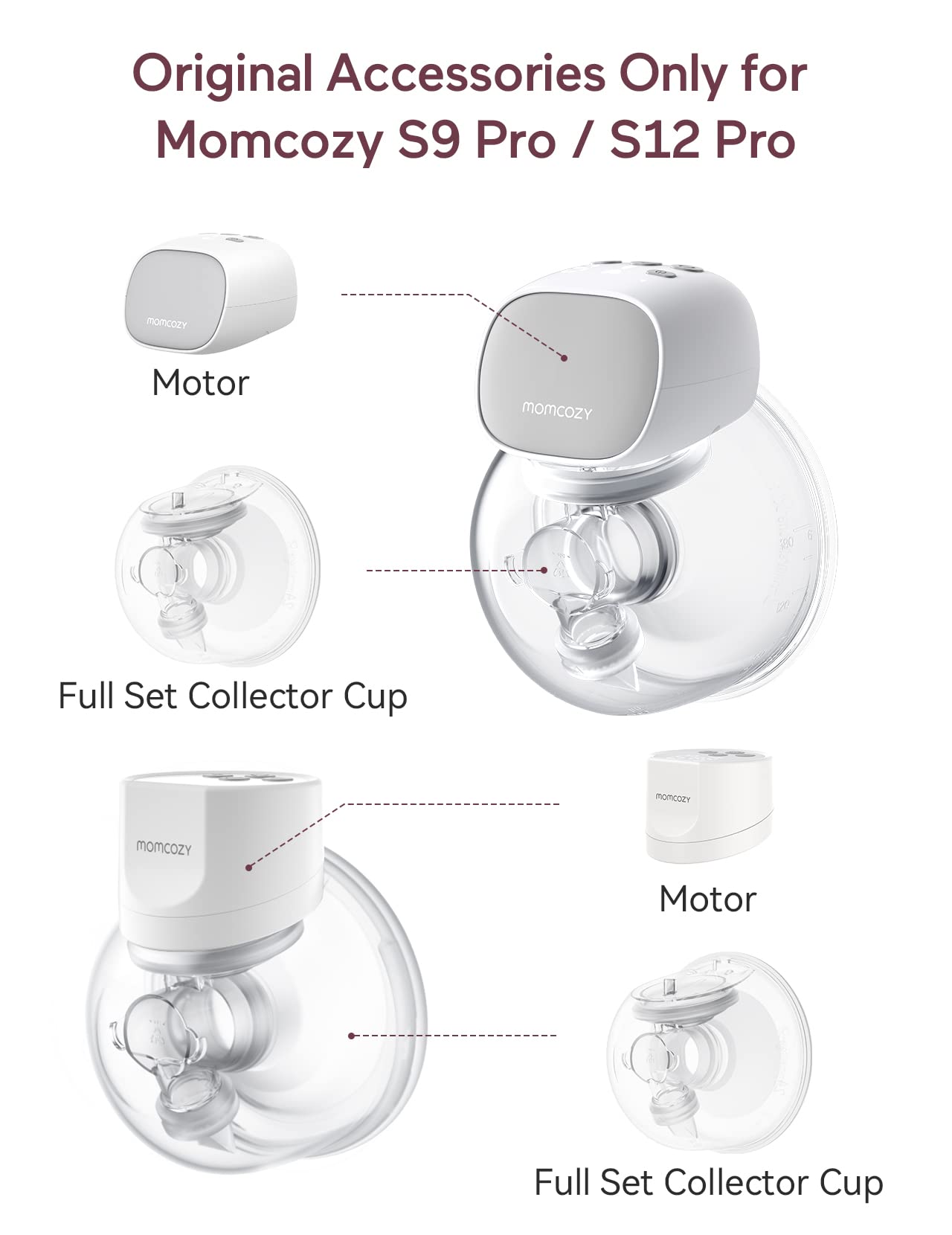 180ml milk collector cup ready for on-the-go pumping with Momcozy.