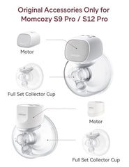180ml milk collector cup ready for on-the-go pumping with Momcozy.