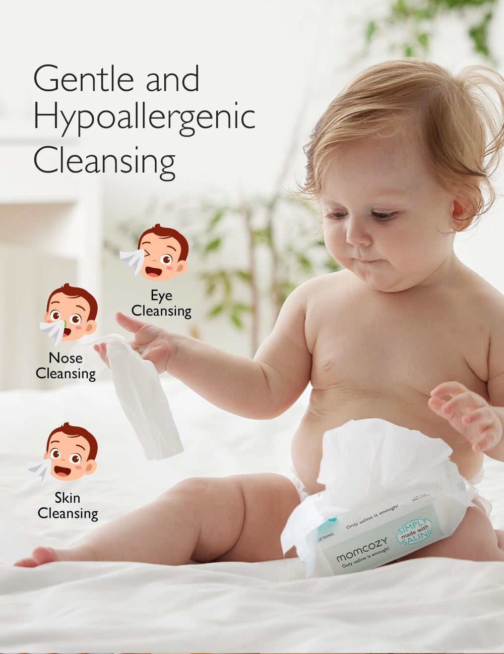 Momcozy biodegradable certifications close-up communicates eco-friendly design.