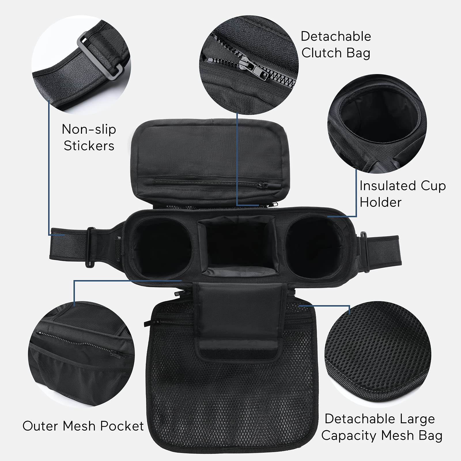 Momcozy shoulder strap for hands-free carrying during outings.