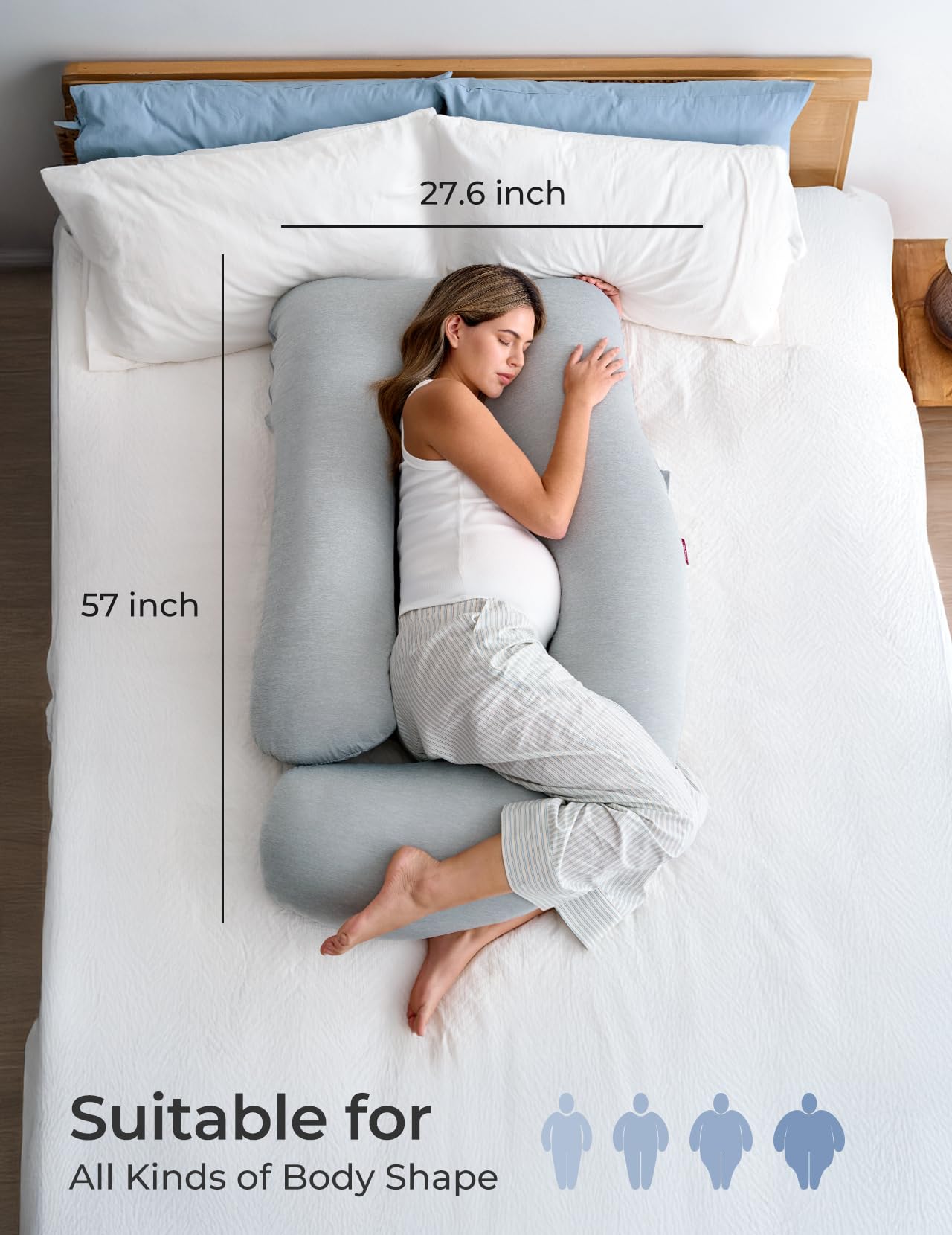 Momcozy pillow ideal for side sleepers seeking full-body support