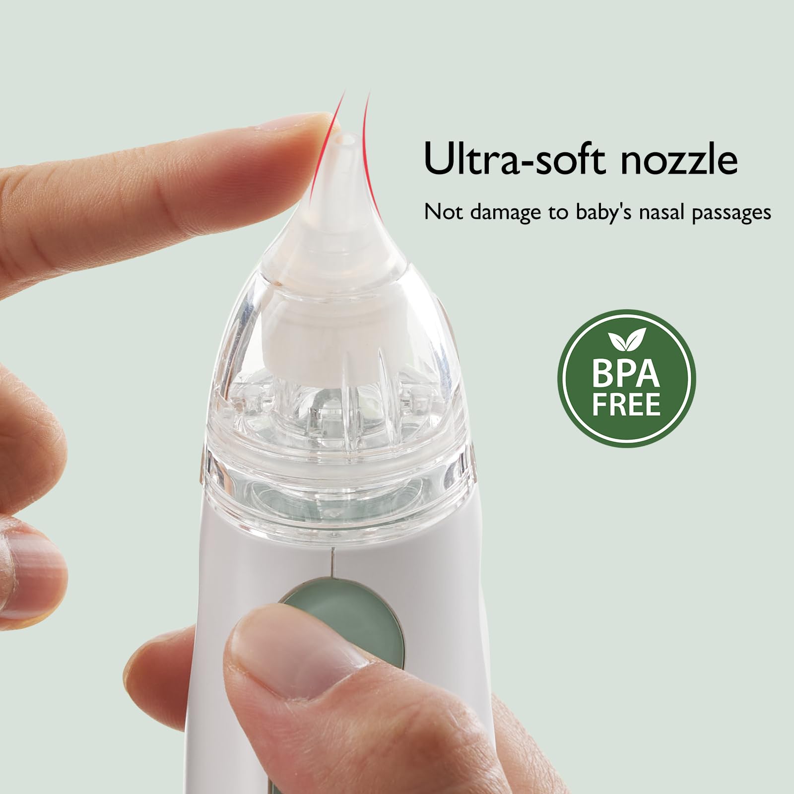Momcozy replacement nozzle tips, gourd-shaped, for different nostril fit.