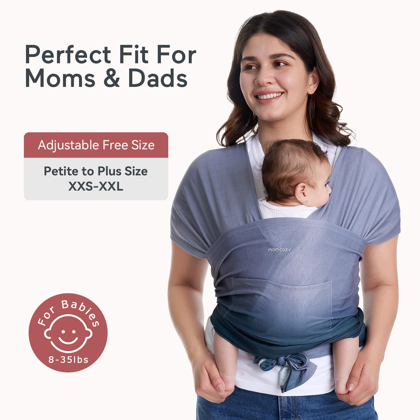 Momcozy skin-friendly fabric is breathable and gentle on baby’s skin