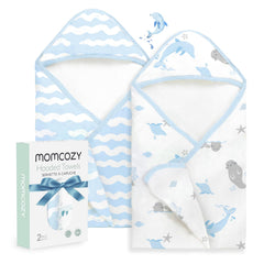 Momcozy soft bamboo-cotton fabric close-up for gentle baby skin.