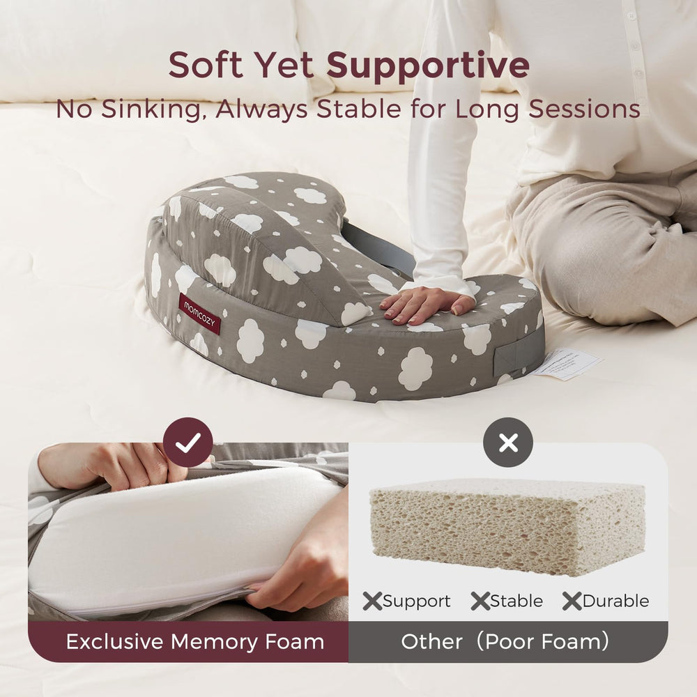 Momcozy Spacious Nursing Nest offers generous width for growing baby