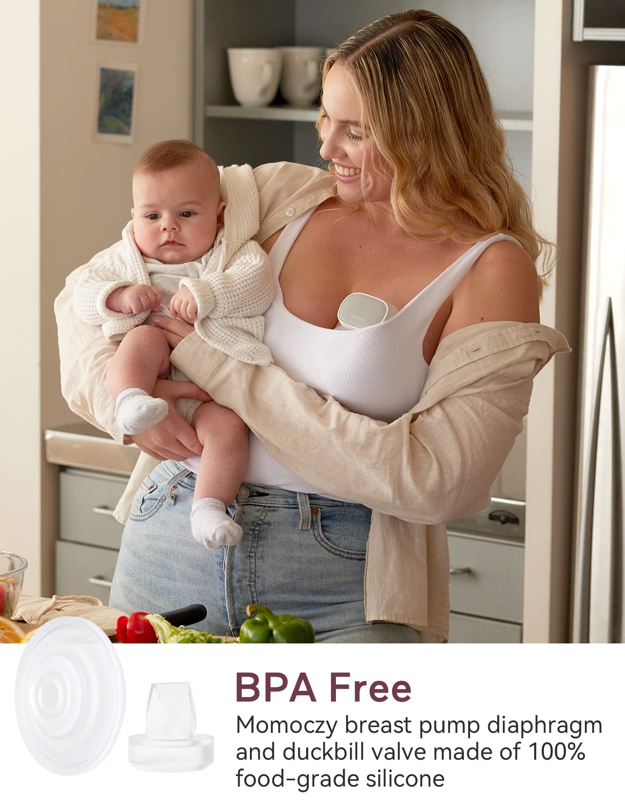 Momcozy sterilization-ready parts, safe to boil or steam for cleaning.