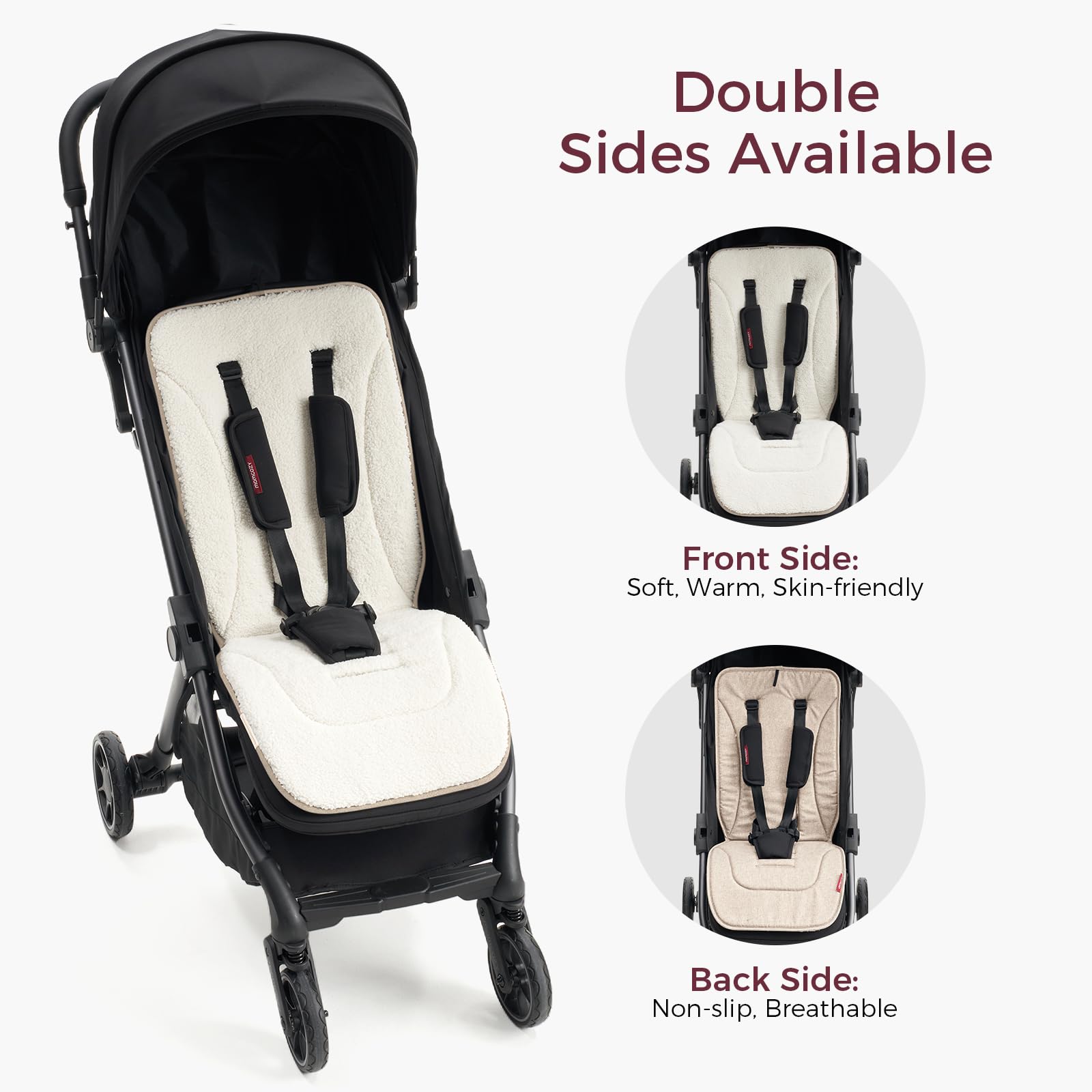 Momcozy breathable-side cushion keeps baby cool and comfy on warm days.