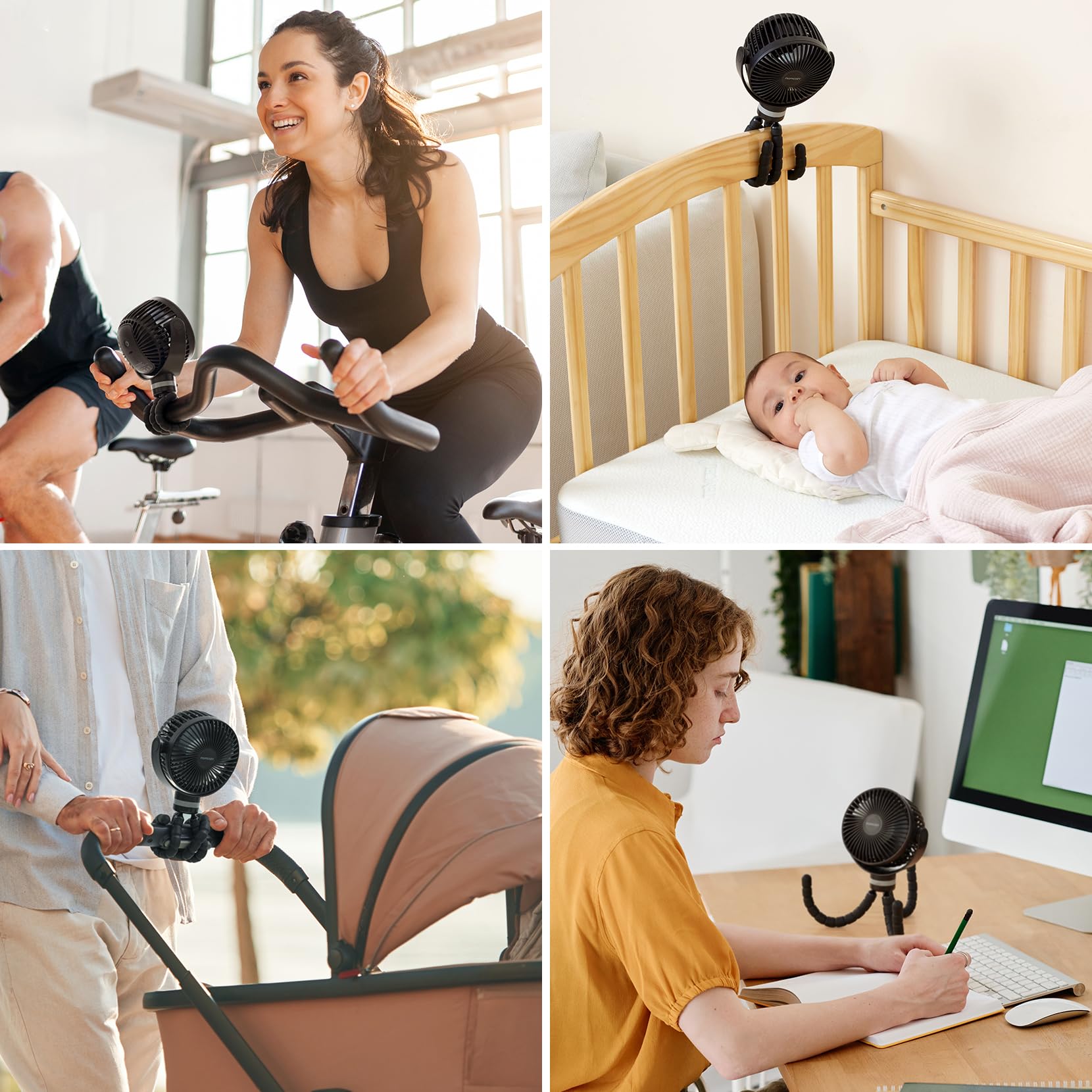 Momcozy multipurpose fan for travel, bedside, and waiting rooms