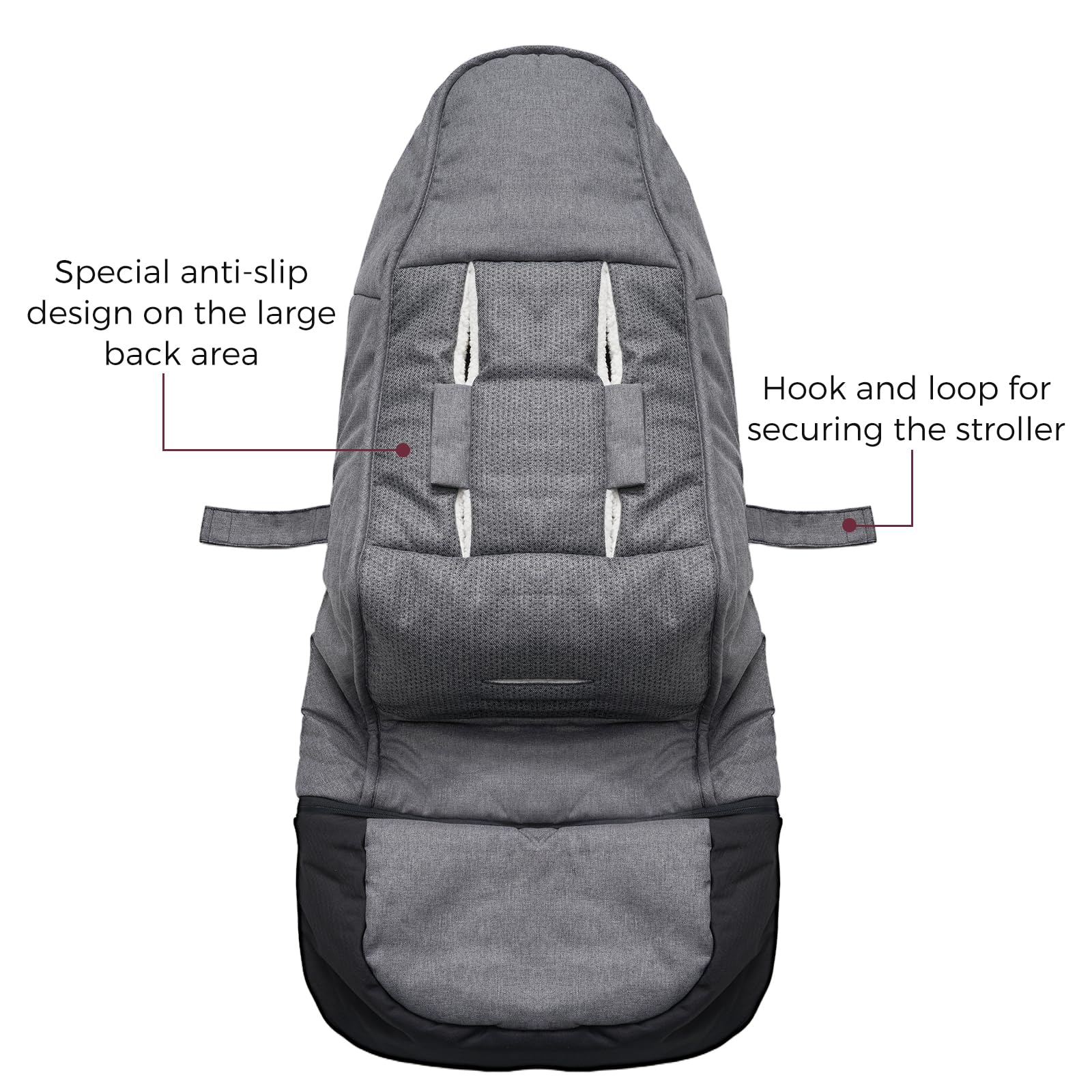 Momcozy Stroller Footmuff drawstring hood provides snug head protection from wind