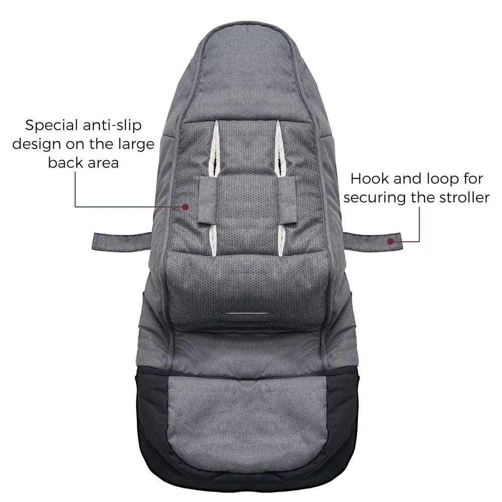 Momcozy Stroller Footmuff drawstring hood provides snug head protection from wind