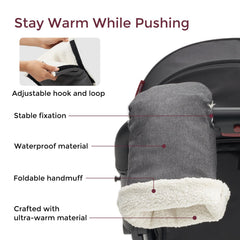 Momcozy Stroller Gloves waterproof mittens protect hands in wet weather.