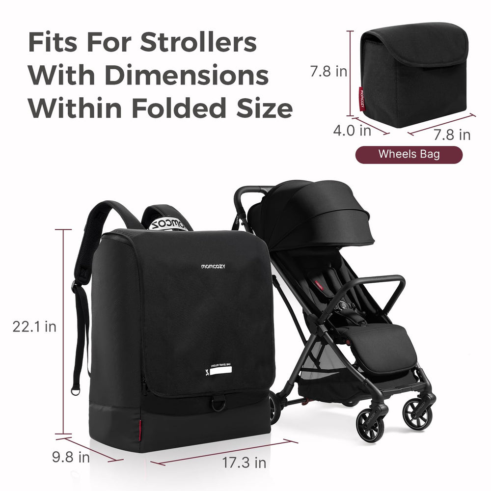 Momcozy stroller travel bag ultra-light design for effortless handling.