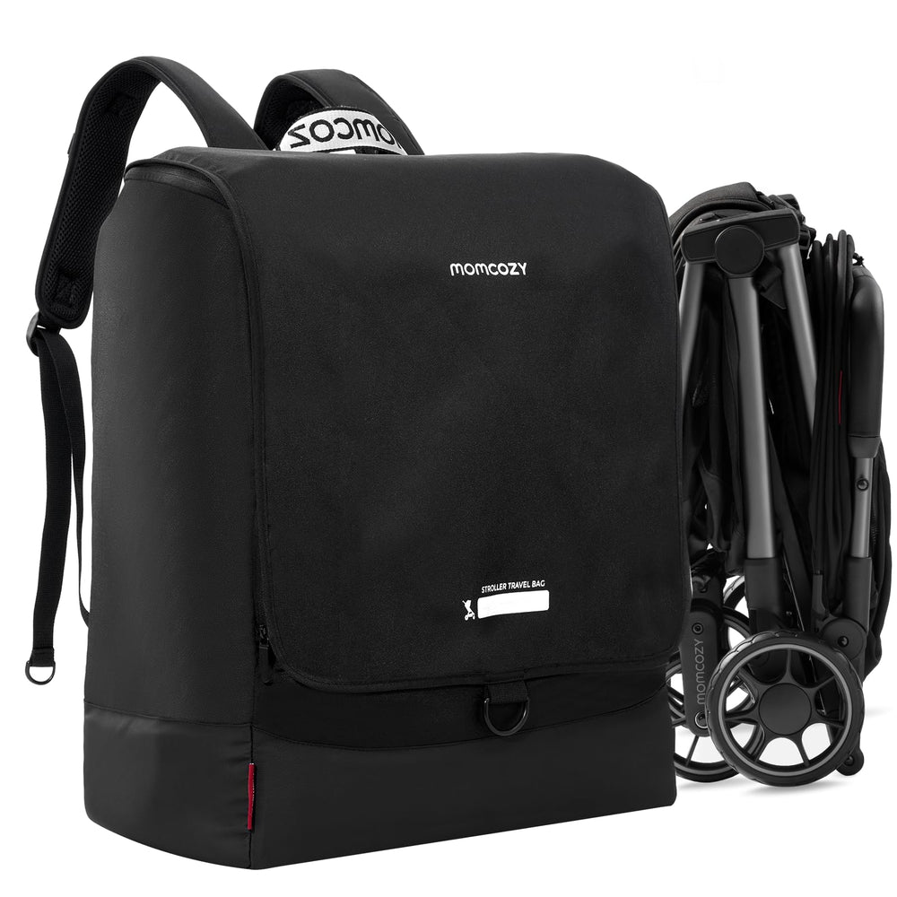 Momcozy stroller travel bag universal fit with quick access zippers for easy packing.