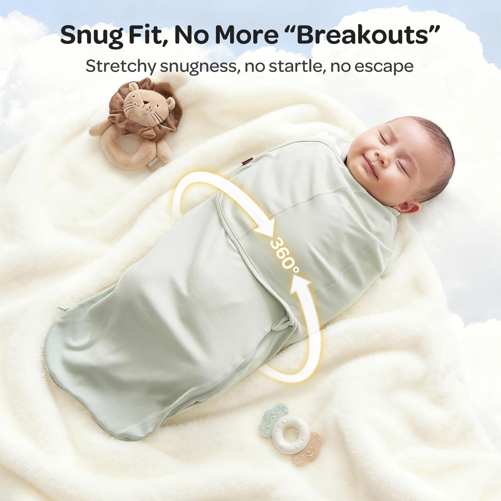 Momcozy bamboo-viscose fabric keeps baby cool and breathable.