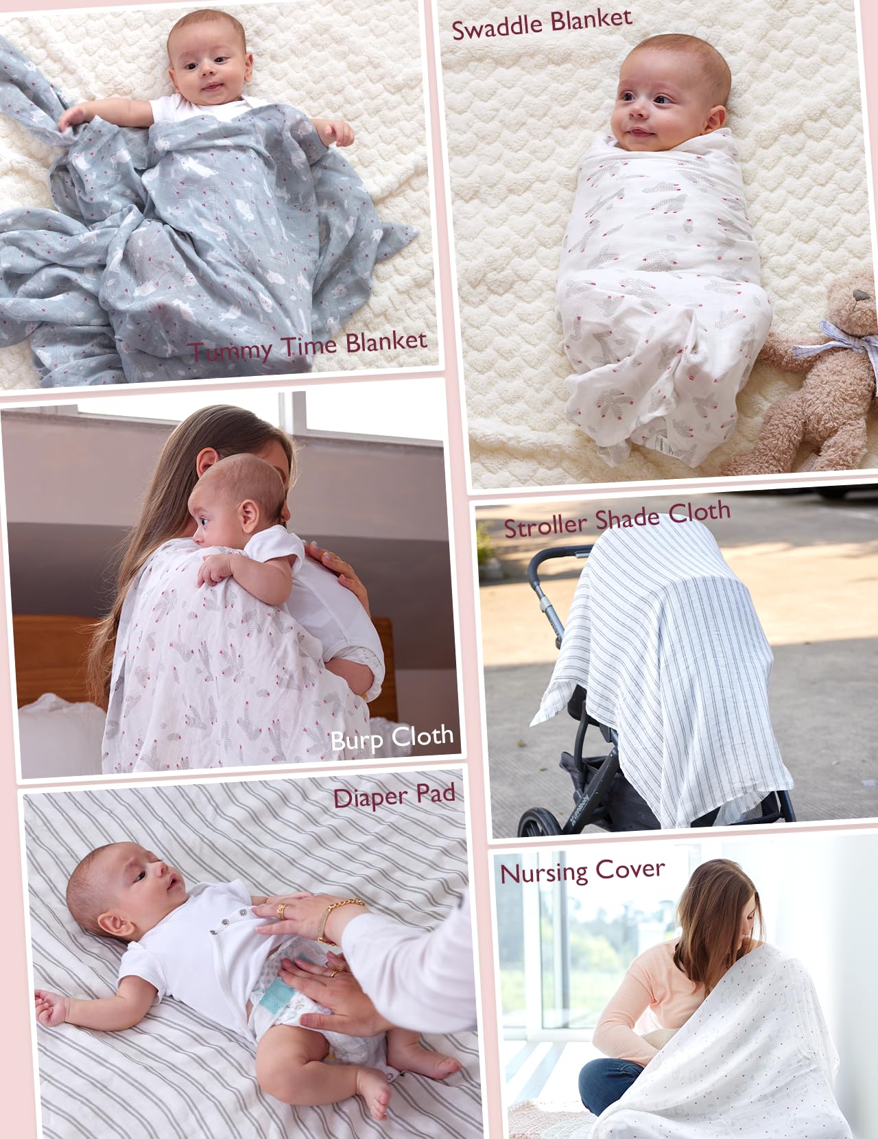 Momcozy swaddle folded layers demonstrate warmth layering for seasonal comfort