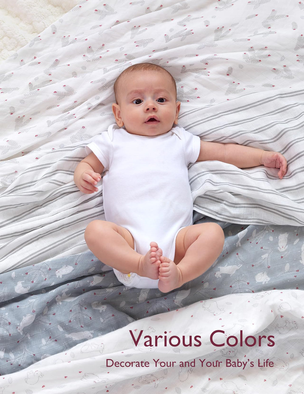 Momcozy swaddle in unisex colors, versatile decor for any nursery