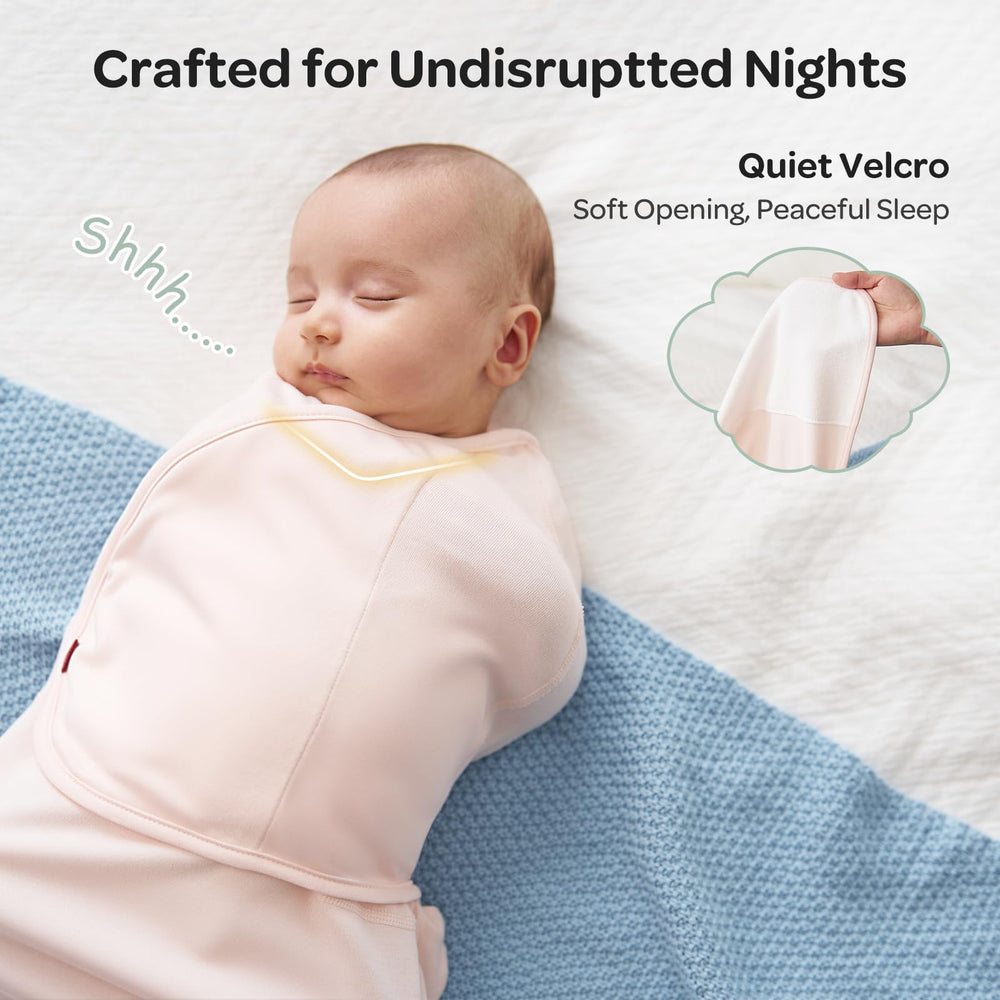 Momcozy swaddle bottom zip design for easy diaper changes