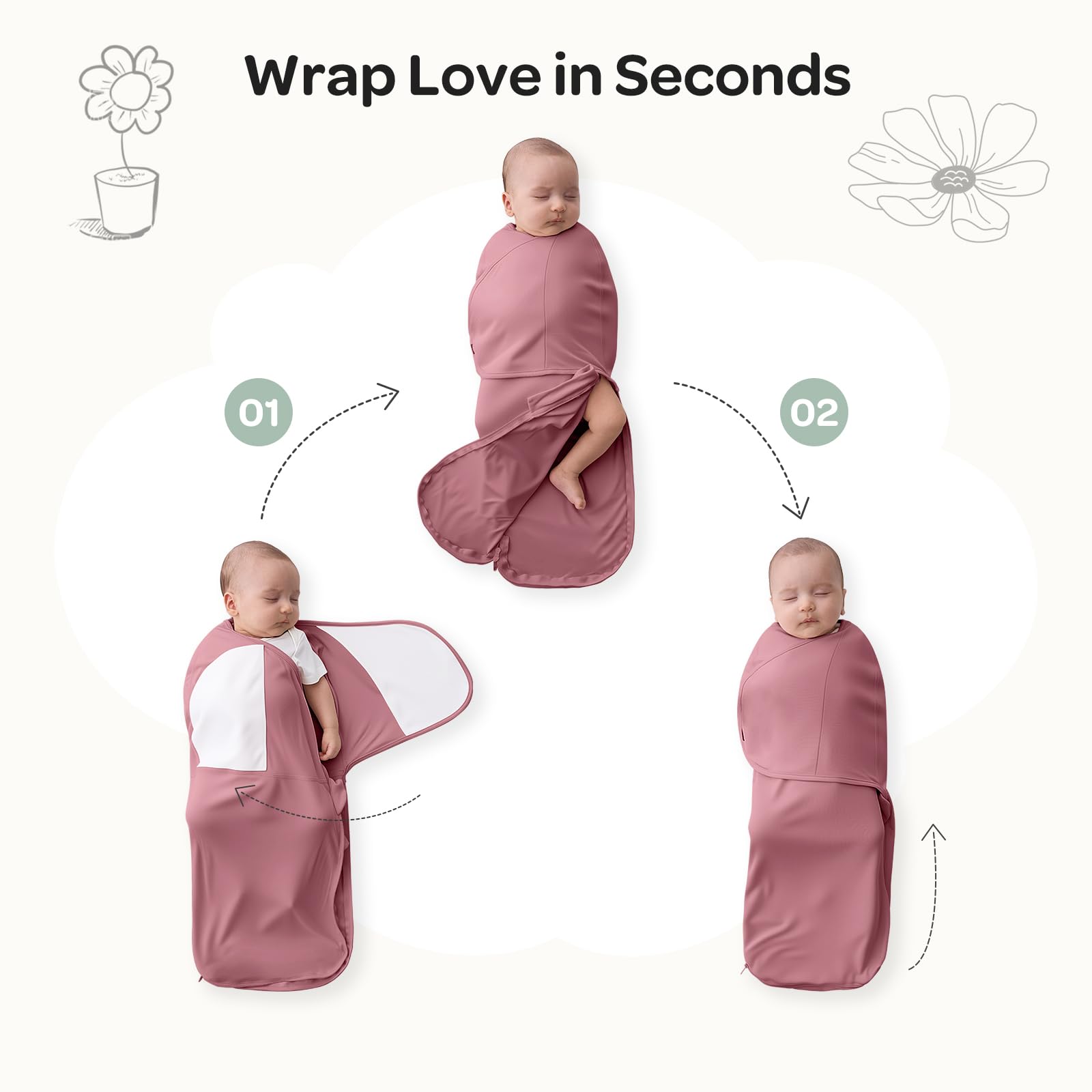 Momcozy oeko-tex certified swaddle ensures chemical-free skin safety