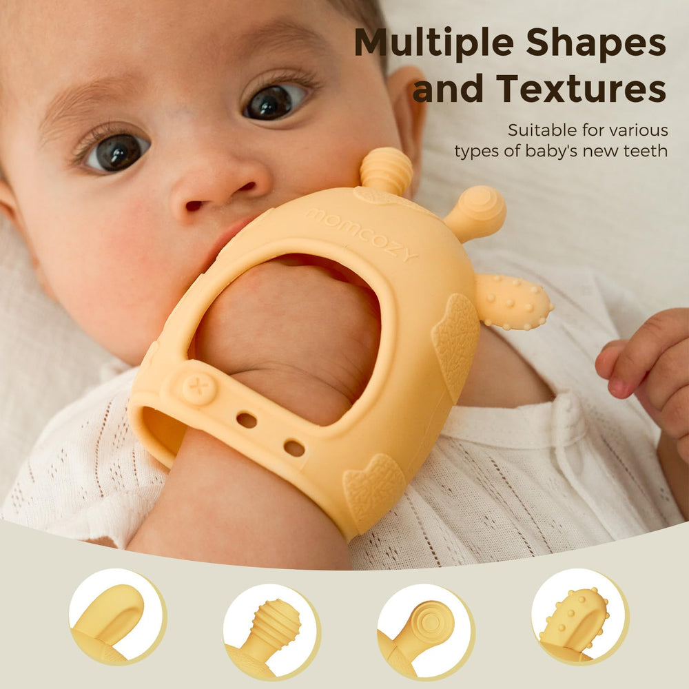 Momcozy teether BPA-free silicone ensures safe chewing material for daily use