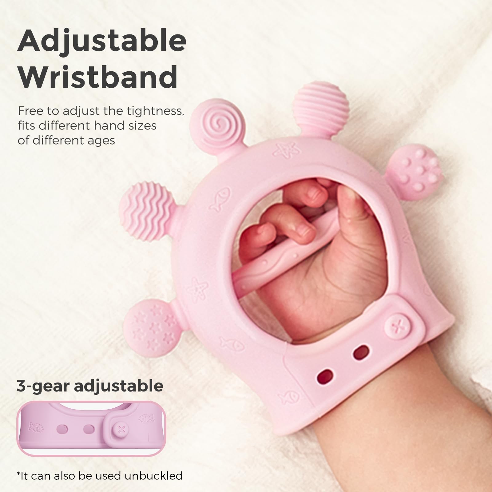 Momcozy teether with multiple textures for varied teething relief