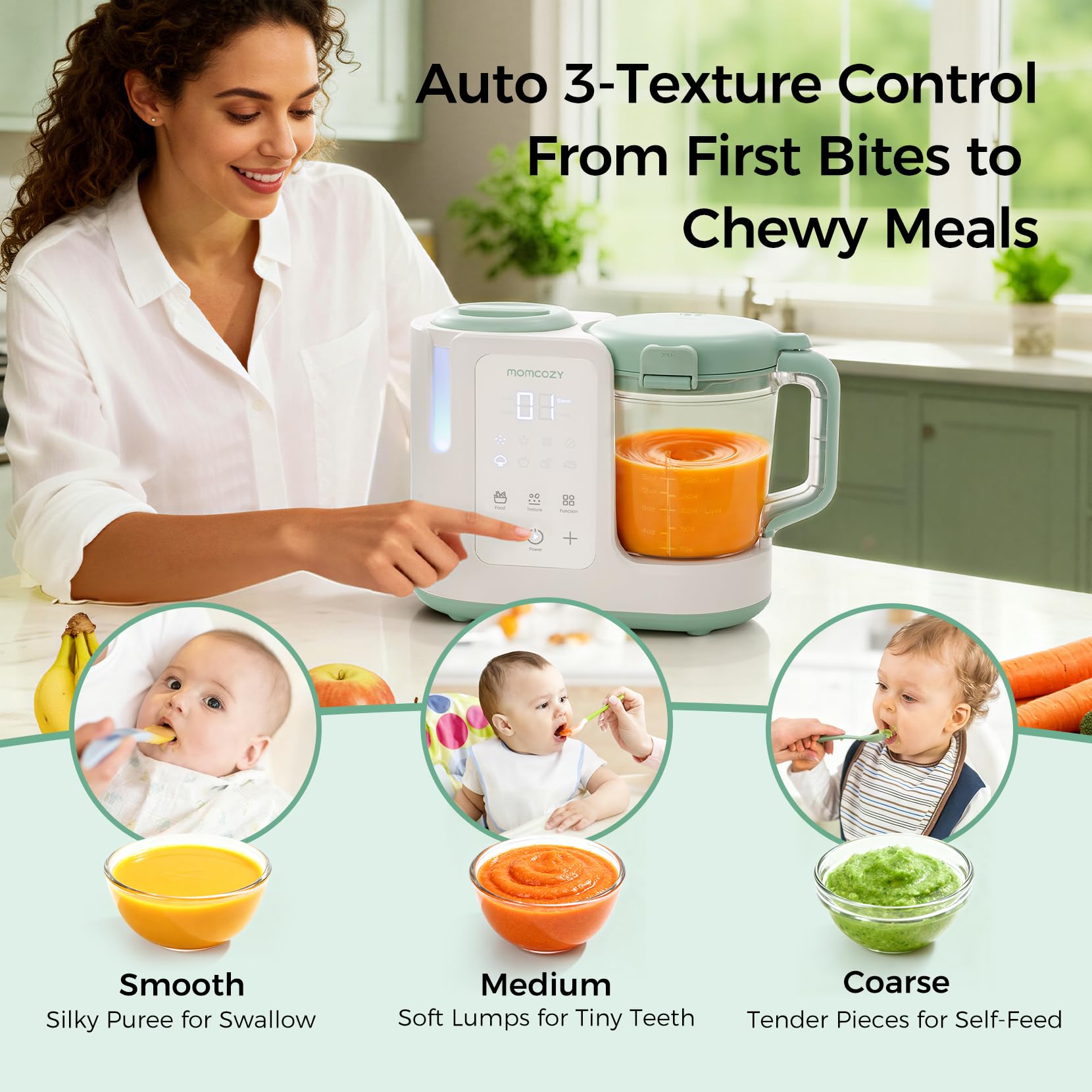 Momcozy texture smooth setting ideal for Stage 1 solids