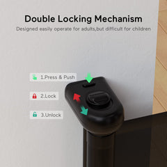 Top locking device on Momcozy gate for added security
