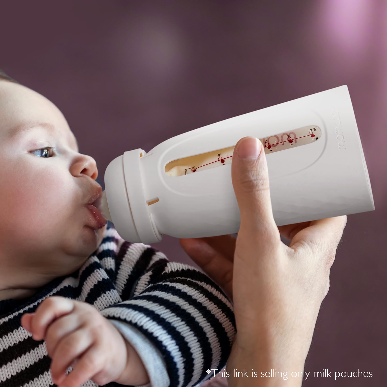 Momcozy milk storage bag with transfer-free design for easy feeding.