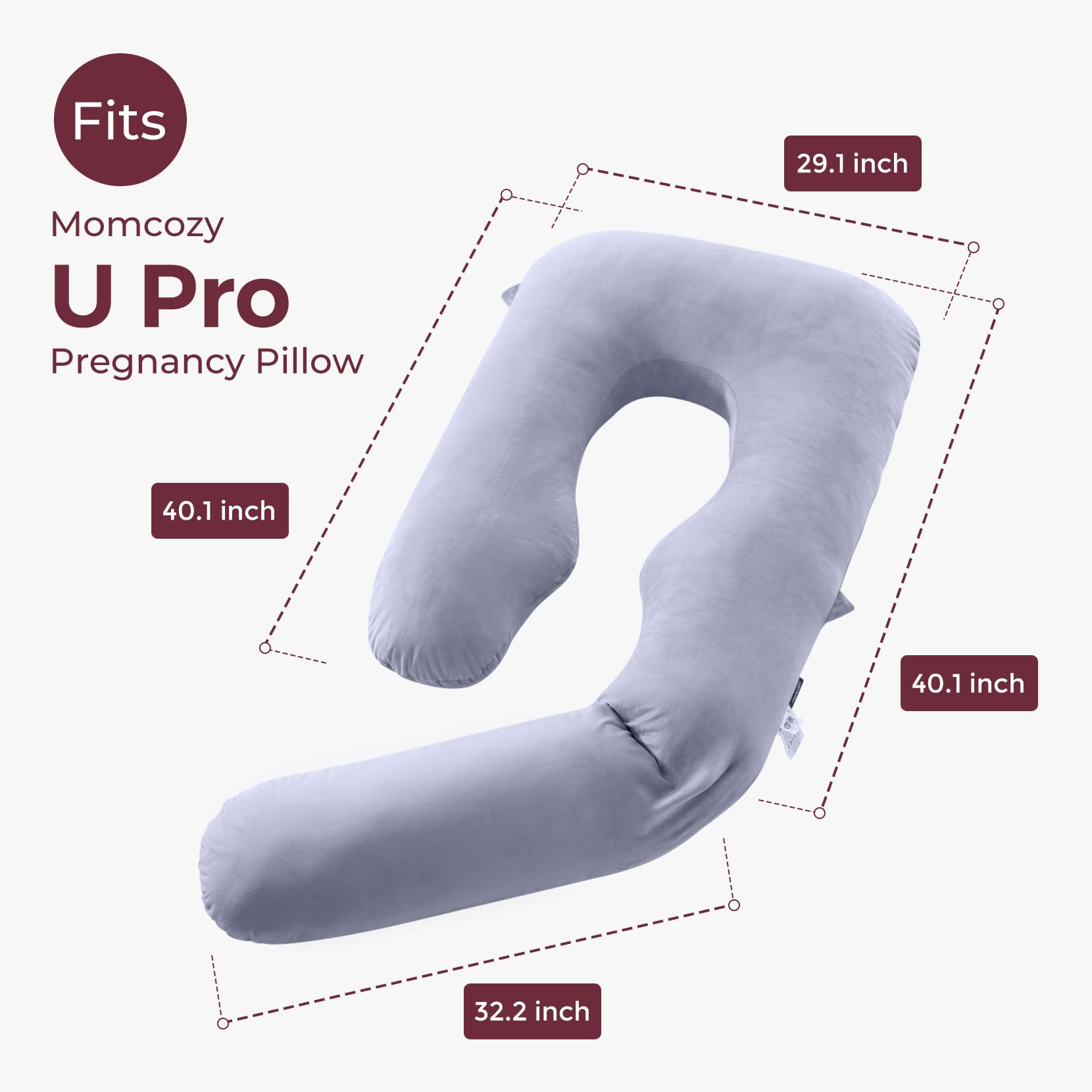 Momcozy U Pro adjustable leg pillow in action for customized support.