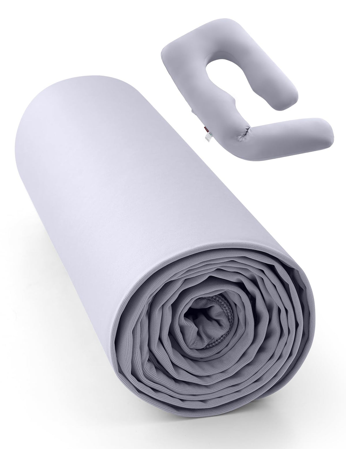 Momcozy U Pro pillow cover closeup shows breathable cooling fabric for comfort.