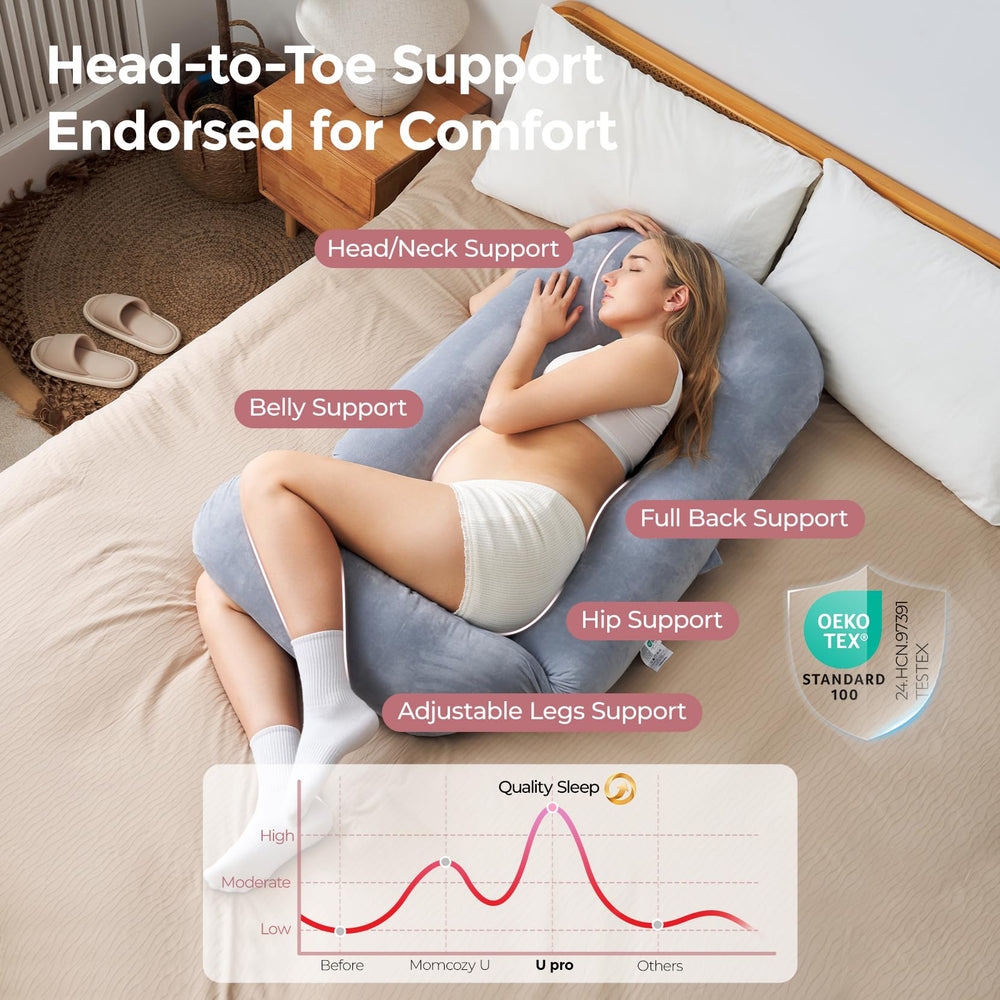 Momcozy U Pro full-body ergonomic support for back, belly, and hips